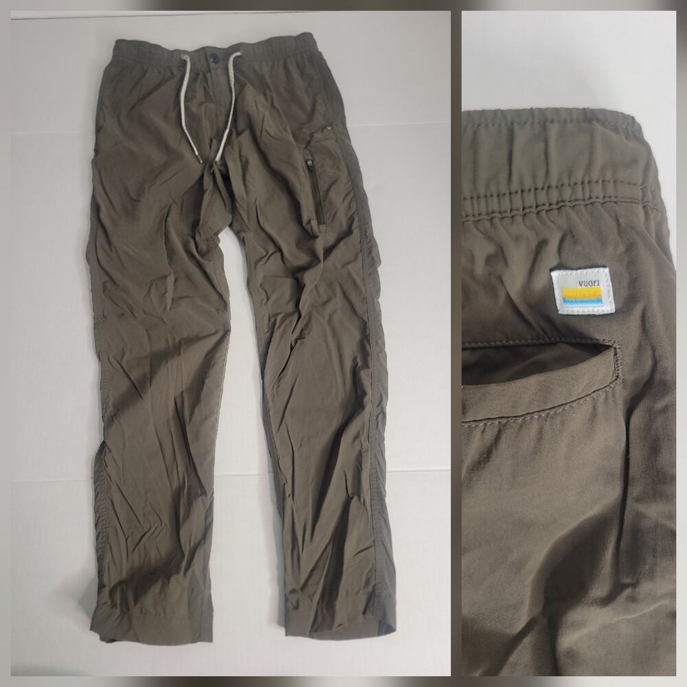 Vuori Technical Climber Pants Mens Small Green Stretch Performance Active V442